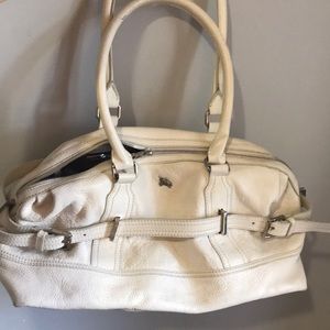 Burberry vintage white leather bag!